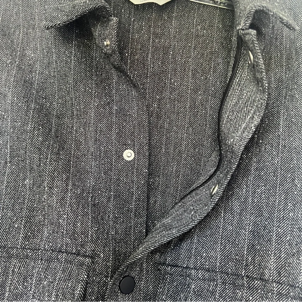 H&M Kids charcoal gray striped sporty collared bomber jacket